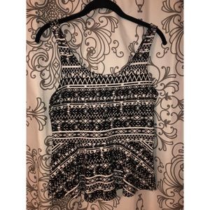 Express tribal print peplum top